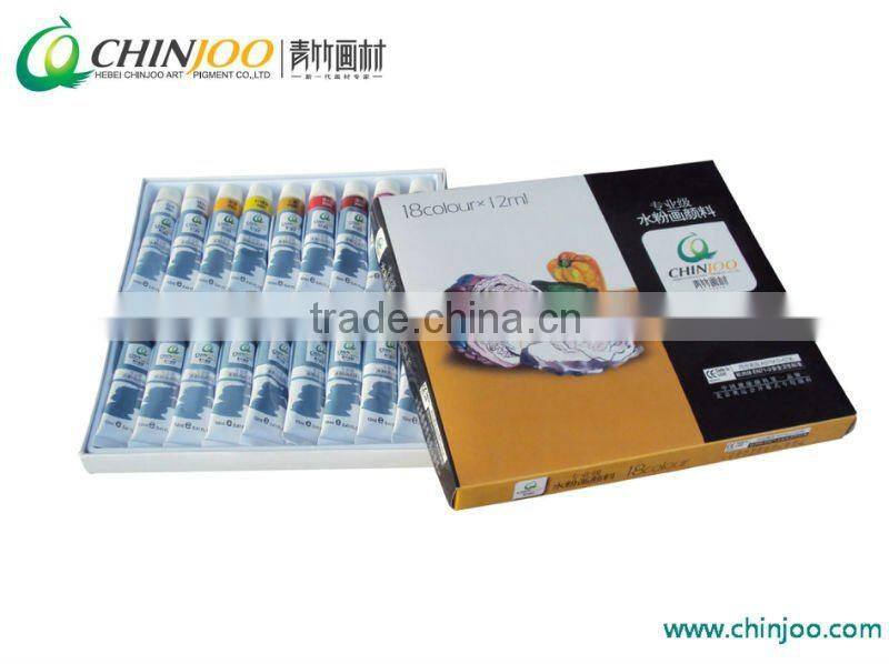 18 colors professional gouache paint set