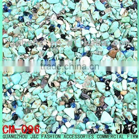 24*40 gun color metal beads chain hot fix sheet