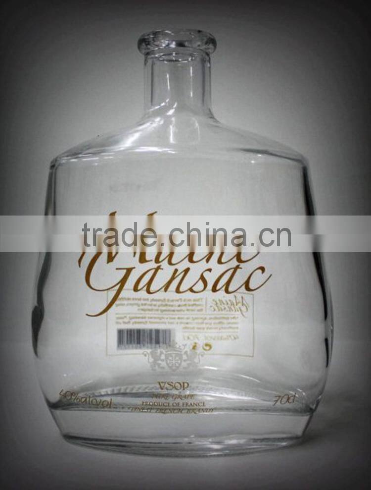 Wholesale empty liquor Mini unique wine glass bottles