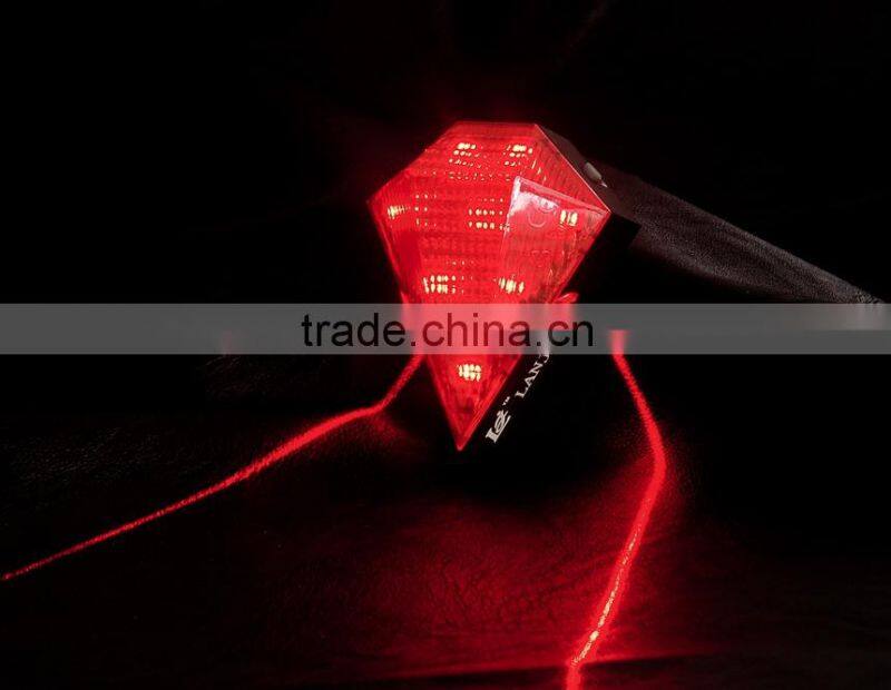 2-in-1 3-Mode 8-LED Bicycle Laser Tail Light