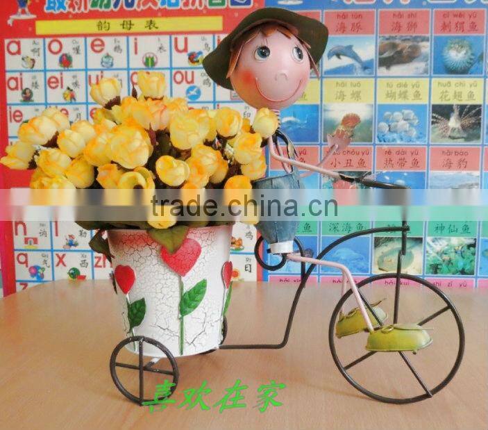 Metal doll flower arranging barrels for home decor 2013 newest