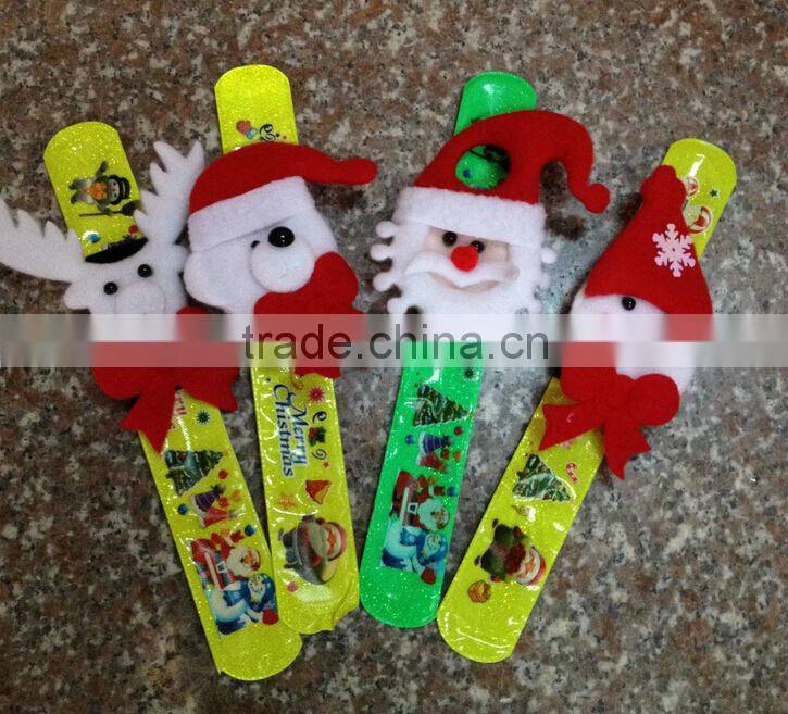 2014 Wholesale Promotional slap bracelet cheap slap band Christma style