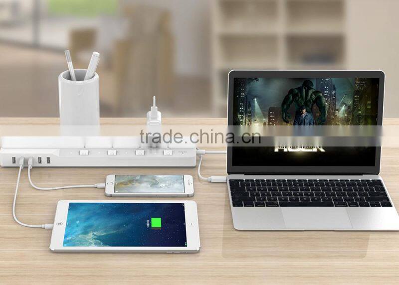 Universal Power Extension Cord with USB charger