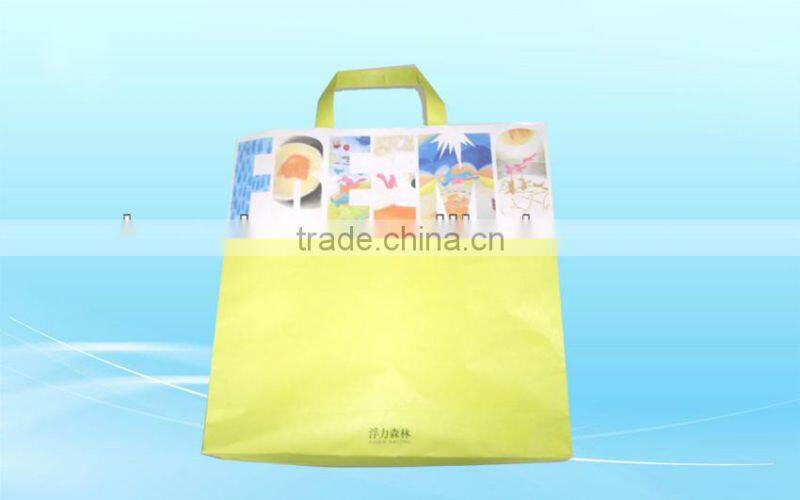 Red shopping paper bags with satin handle