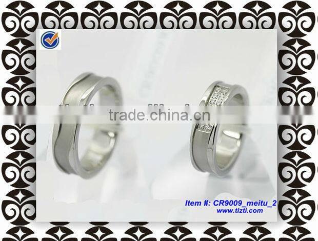 His & Hers Promise Ring Stainless Steel Couples Wedding Engagement Bands