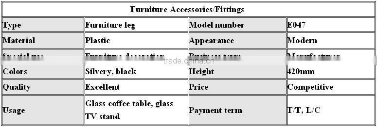 black plastic legs for furniture