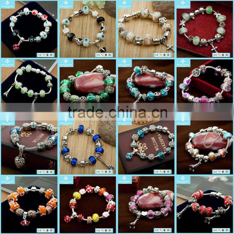 Beatiful Charming Fashion Sea Star Red Glass Bead Bangle Bracelet