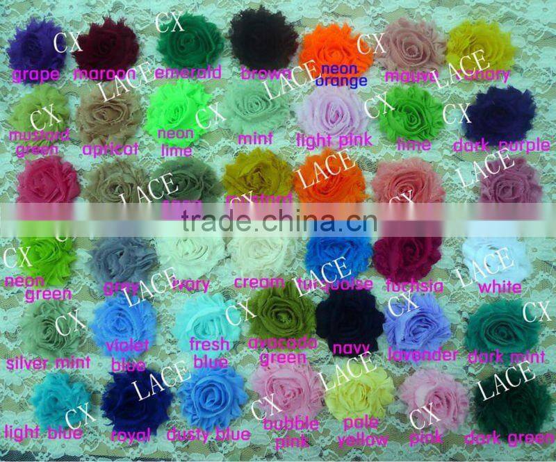 National day's decoratiom chiffon shabby flower, chiffon shabby trimming flower