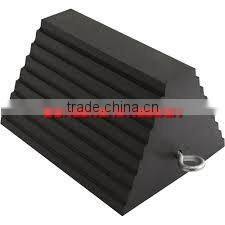 Automotive Wheel Chock with Pull Rope attached.