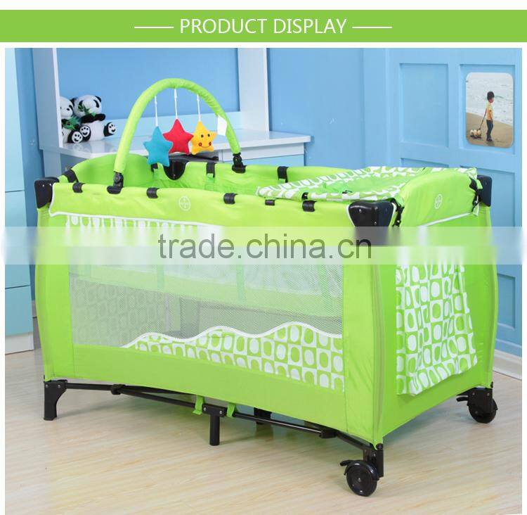 SGS certicification travel baby playpen/cot, baby play yard with door