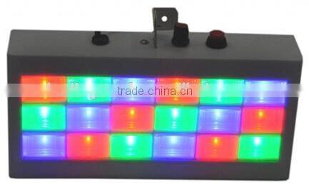 18pcs*1W RGB LED Strobe Light Plastic housing