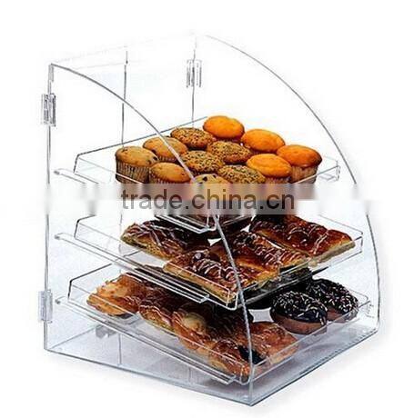 China factory direct wholesale clear acrylic bread storage box with lid for retail