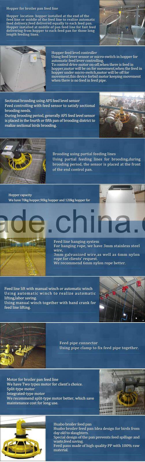 Broiler Feeder Broiler Pan Feeding System