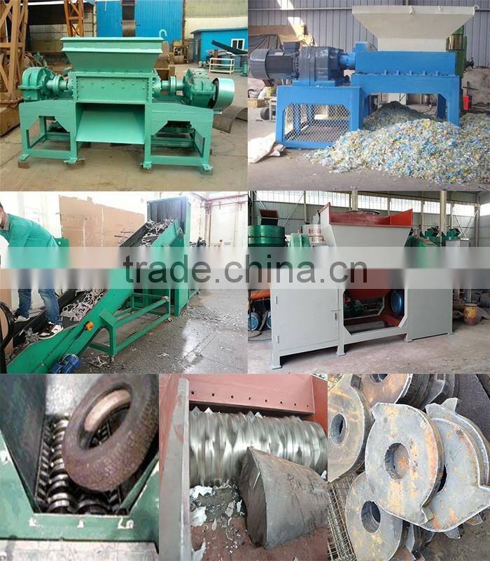 double shaft 7.5kw e-waste aluminum cans shredder
