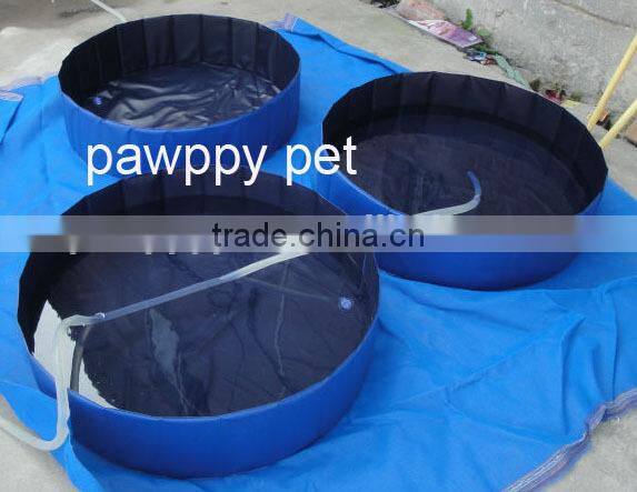 Green Portable Foldable Dog Swimming Pool Deluxe