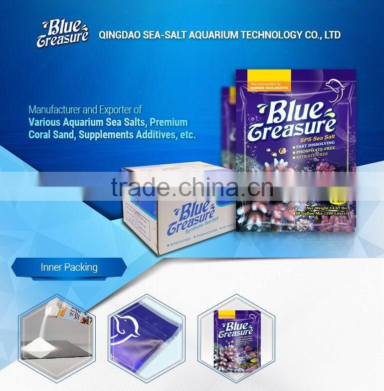 Blue treasure stable pH aquarium accessory filter raw marine salt