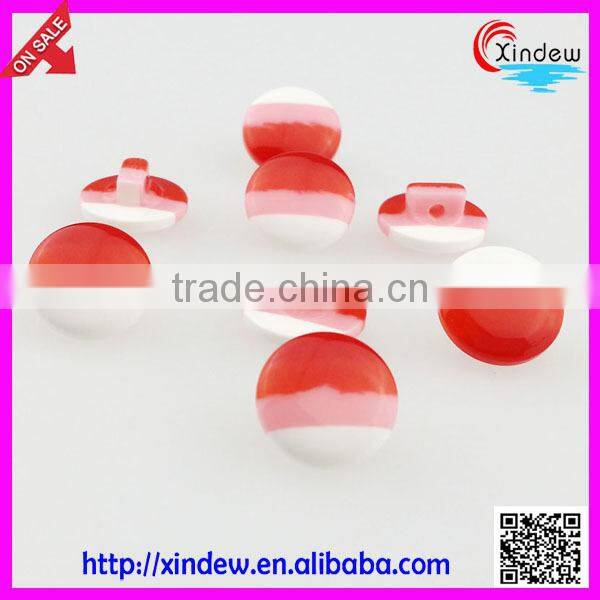 Red stripes girl plastic buttons for dresses