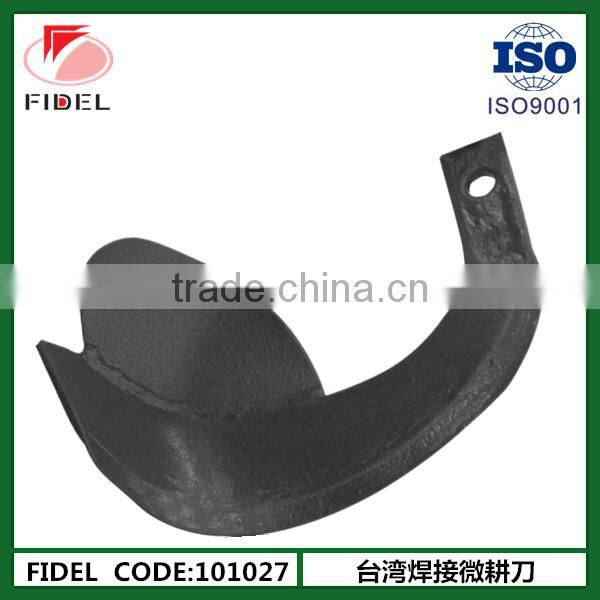 Agricultural diesel power rotary tiller blade