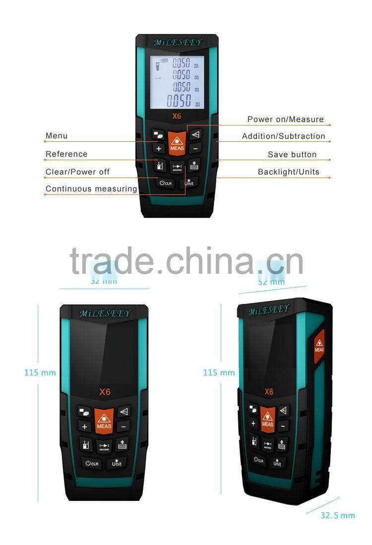 2016 New Laser Measuring Distance Measurement Mini Digital Multimeter Laser Meter Laser Tape Measure Meter