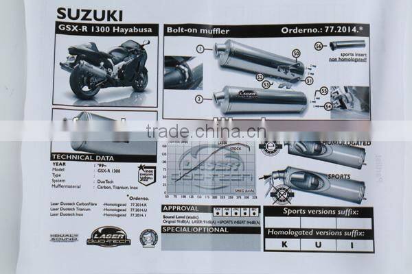 For SUZUKI GSX1300R HAYABUSA 1999- SM Motorcycle Exhaust Pipe LASER Duo-Tech bolt-on mufflerset