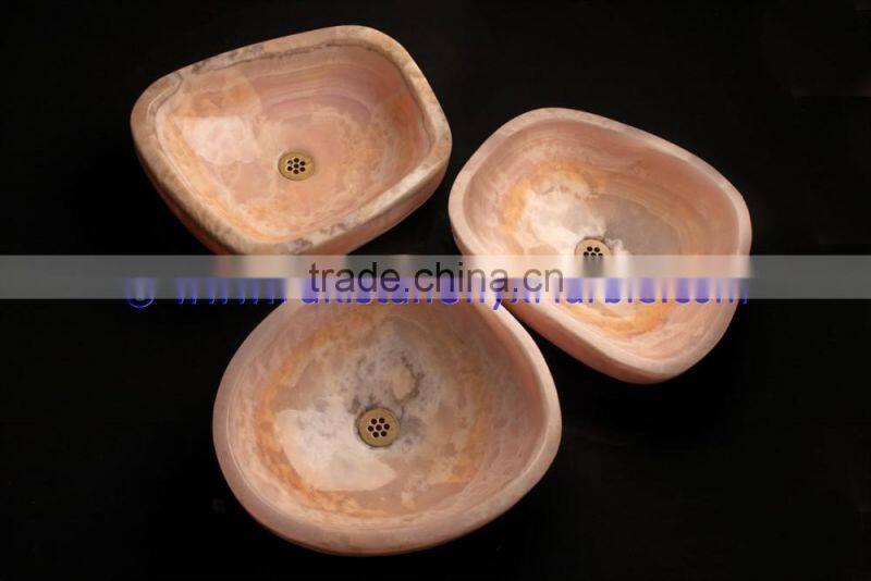 HOT SALE POPULAR PINK ONYX SINKS BASINS COLLECTION