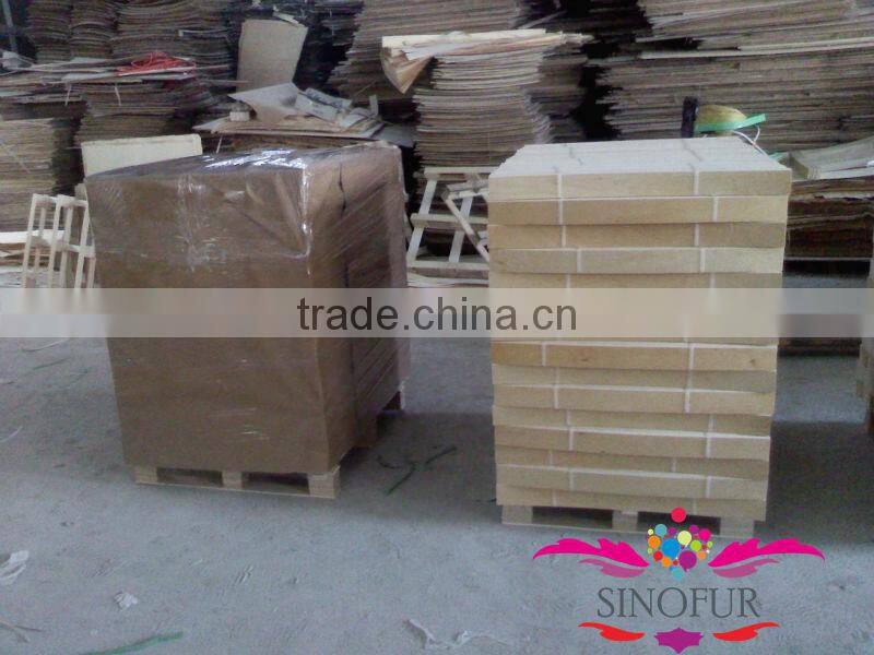 Various raw material wood slat bed frame
