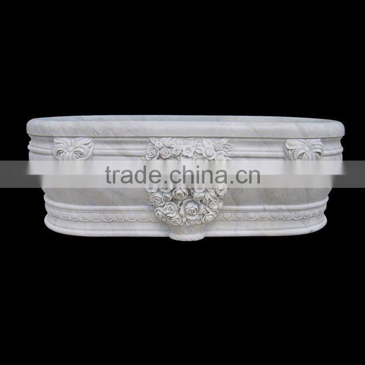 Natural Solid Marble Bathtub with Four Legs