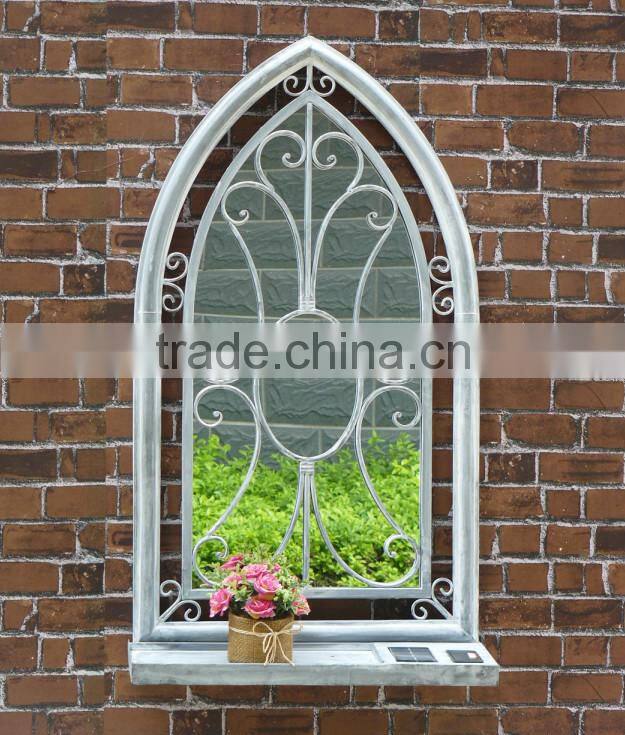 Vintage garden iron mirrors with foral deocation