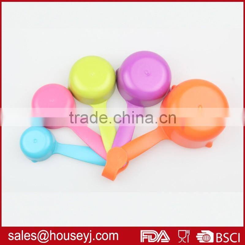 Set of 5pcs food grade plastic colorful measuring cup 30ml 60ml 80ml 125ml 250ml