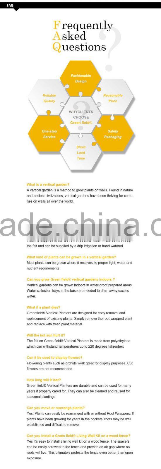 Green Field High Imitation vertical garden green wall water system