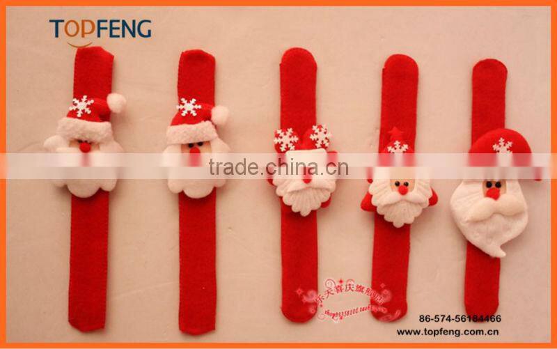 Christmas Theme Lovely Slap Bracelet/bangle XMA Decor Pat Circle Gift
