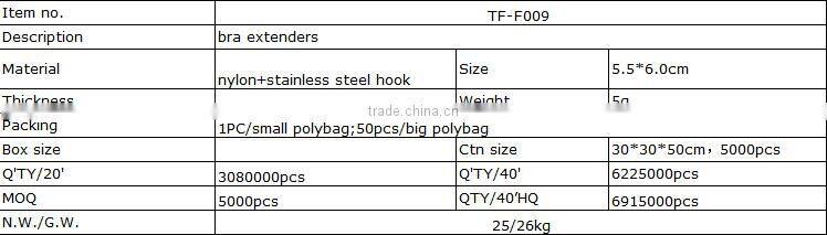 Bra extenders/colored bra extenders/elastic bra extender/bra extenders with 3 hooks