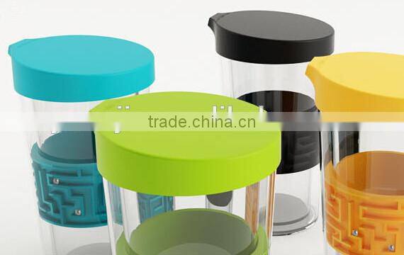 Supply fashion creative Silicone maze double insulation cup / gift cup