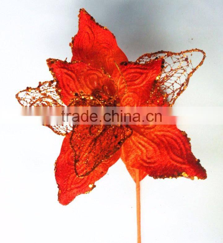 wholesale christmas decorations artificial flower bush for christmas market