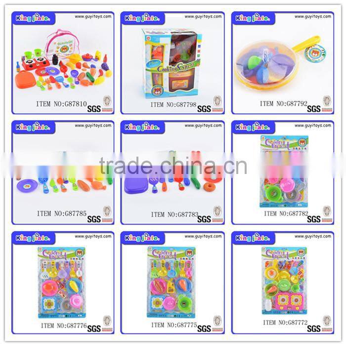 Funny children toys musical lighting cooking table set plastic kids play kitchen