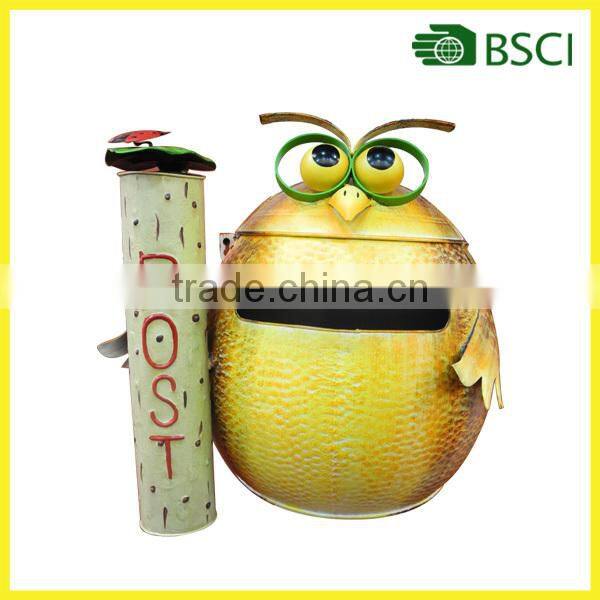 YS12996RV2 Metal handmade gift box wall decoration owl mail box