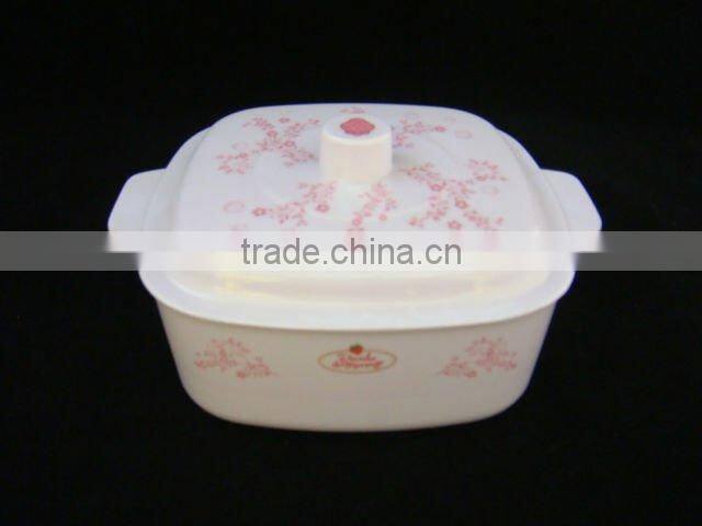 Melamine rice bowl with lid