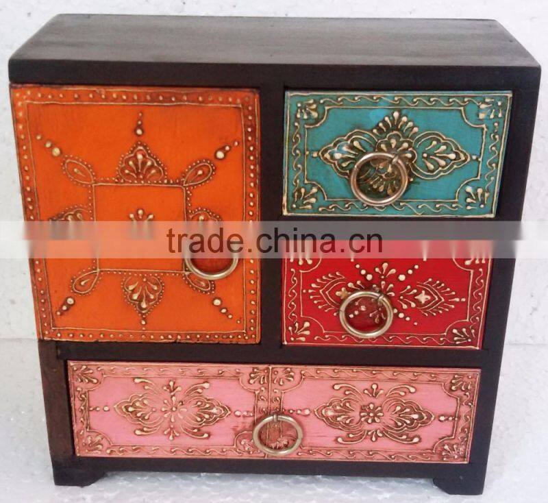 Hand painted Antique Vintage wooden drawer-A