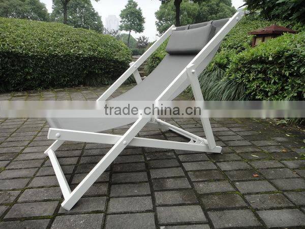 Hot sales aluminum folding teslin beach bed &lounge