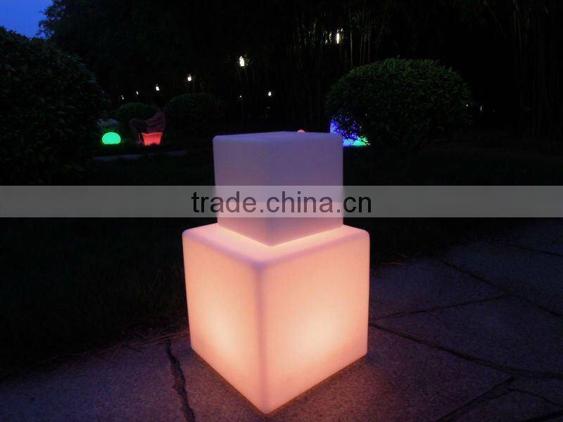 waterproof colorful LED garden square chair