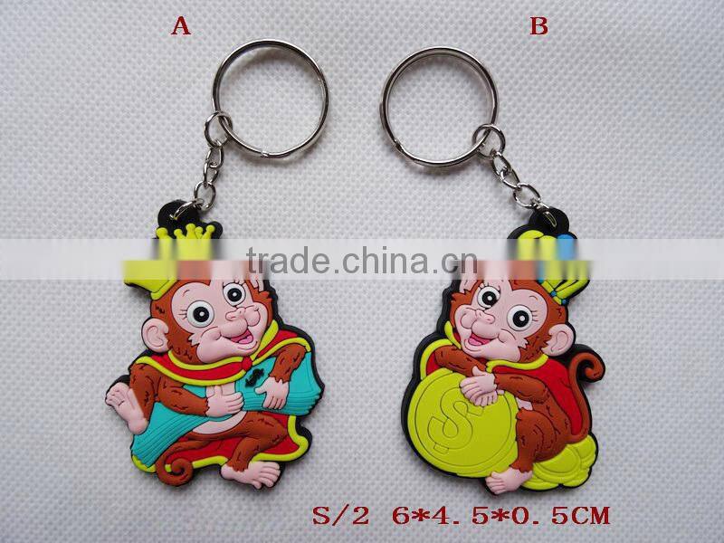 2016 high quality monkey keychain souvenir