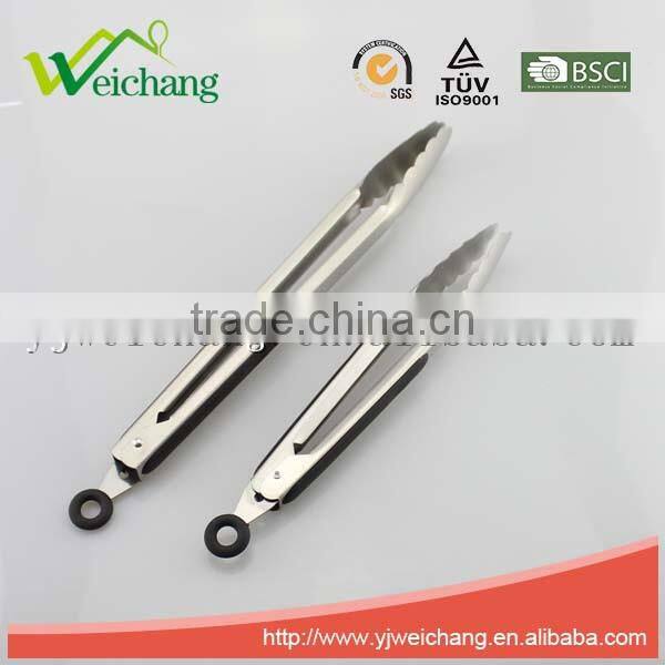 WCJ215 Premium Utility whole stainless steel Tongs kitchen utensils stainless steel food tong