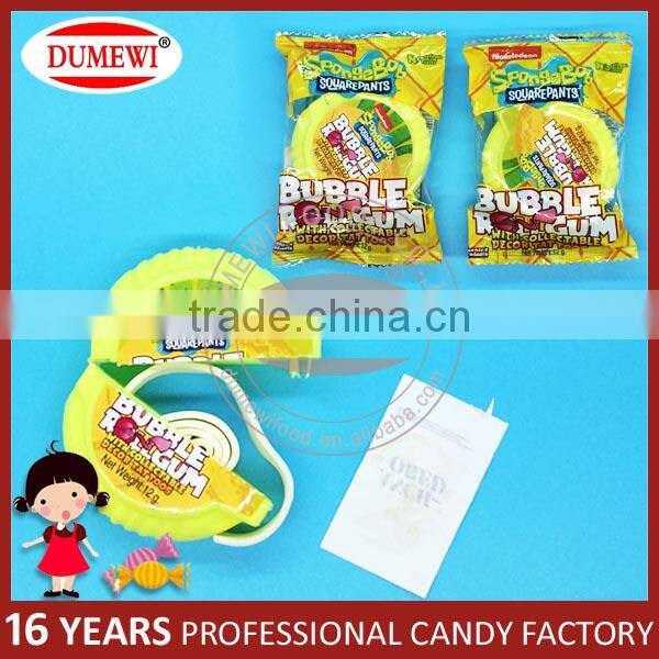 Customized Brand Roll Bubble Gums with Tattoo Paper
