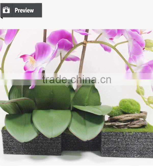 artificial table orchids Customized with foam base