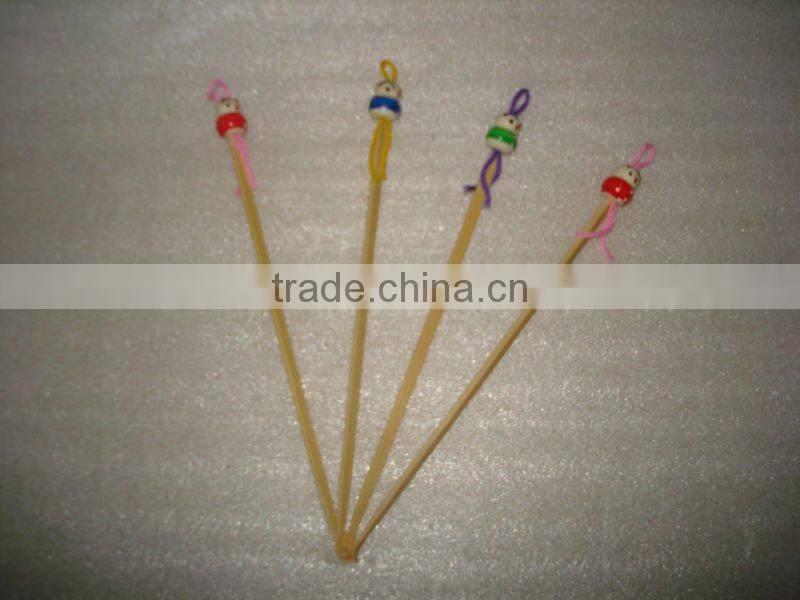 natural bamboo ear cleaning/earpick with doll