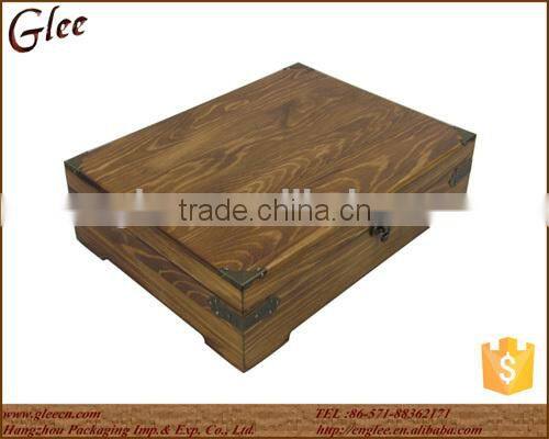 Natural Classical Wooden Tea Box with 16 Compartments