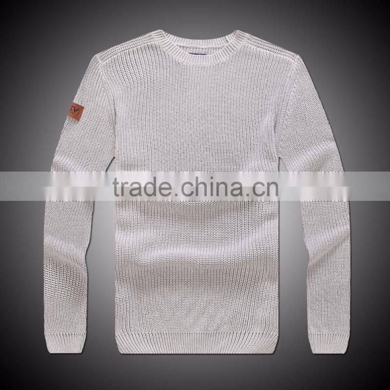 latest design winter cotton pure knit sweater ,pullover sweater