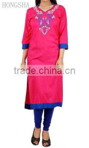 Fancy Long Kurta Embroidery Designs for Indian Women HSD2289