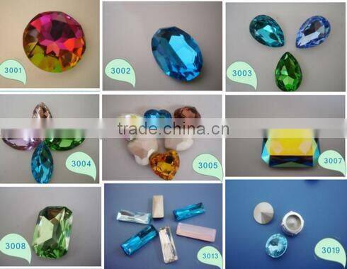 Loose Colorful Rectangle Machine Cut Faceted Fancy Stone Crystal Glass Bead