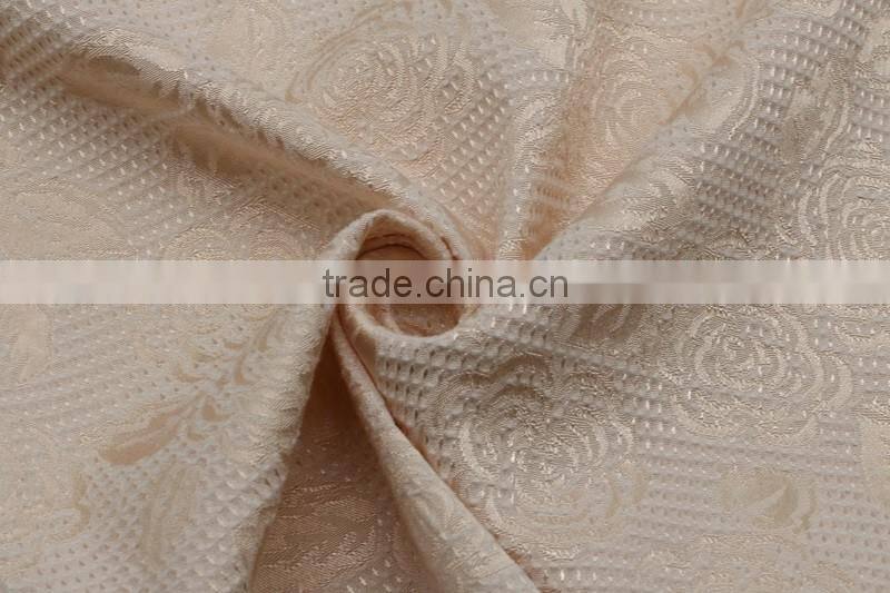 poly rayon spansex rose woven jacquard